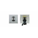 Passive Wall Plate  - 15-pin HD, 3.5mm Audio & HDMI...