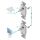 UK-size Wall-Plate Receiver, with White 1-gang Design Frame