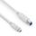 Hochwertiges USB 3.2 USB-C / USB-B Kabel - 0.50m, weiß
