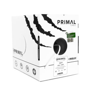 Primal - Cat.6 Kabel, 550MHz, AWG23, UTP Schirmung, 305m - weiß