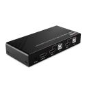 2 Port KVM Switch HDMI 4K60, USB 2.0 & Audio