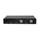 2 Port KVM Switch HDMI 4K60, USB 2.0 & Audio
