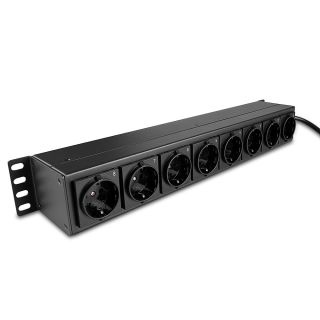 1.5U 8-Fach Schuko-Steckdosen, Horizontale PDU mit Schuko-Stecker