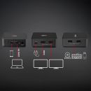 2 Port Typ C, Dual HDMI 4K60 KVM Switch