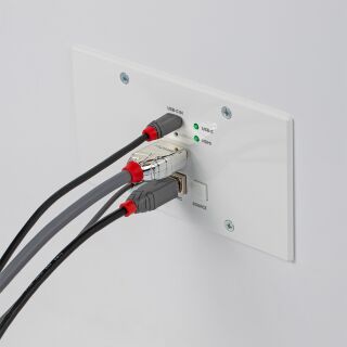 150m Cat.6 HDMI 4K60 & Type C HDBaseT EU Wall Plate KVM Extender, Transmitter