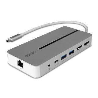 DST-Mx Duo, USB C Laptop/MacBook Mini Dockingstation mit 4K-Unterstützung bei 2 Displays & 100W Pass-Through-Laden