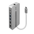 DST-Mx Duo, USB C Laptop/MacBook Mini Dockingstation mit 4K-Unterstützung bei 2 Displays & 100W Pass-Through-Laden