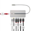 DST-Mx Duo, USB C Laptop/MacBook Mini Dockingstation mit 4K-Unterstützung bei 2 Displays & 100W Pass-Through-Laden