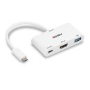 USB 3.2 Typ C auf HDMI Konverter mit USB Typ A Anschluss und Power Delivery