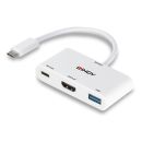 USB 3.2 Typ C auf HDMI Konverter mit USB Typ A Anschluss und Power Delivery