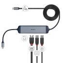 DST-Micro 140, USB C Laptop Micro Dockingstation mit 4K Unterstützung & 1.4m 60W Ladekabel