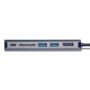DST-Mini XT, USB C Laptop Mini Dockingstation mit 4K Unterstützung bzw. Full HD bei 2 Displays & 100W Pass-Through-Laden
