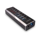 4 Port USB 3.0 Hub mit 3 Schnell-Ladeports