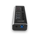 4 Port USB 3.0 Hub mit 3 Schnell-Ladeports