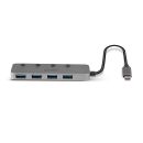 4 Port USB 3.2 Gen 1 Typ C Hub mit Ein-/Ausschalter