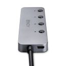 4 Port USB 3.2 Gen 1 Typ C Hub mit Ein-/Ausschalter