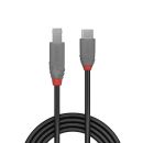 1m USB 3.2 Typ C an B Kabel, 5Gbit/s, Anthra Line