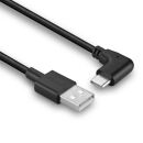 0.5m USB 2.0 Typ A an C Kabel, 90° rechtsgewinkelt
