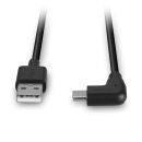 0.5m USB 2.0 Typ A an C Kabel, 90° rechtsgewinkelt