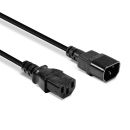 0.5m Netzverlängerungskabel C14 an C13, bleifrei, schwarz