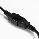 0.5m Netzverlängerungskabel C14 an C13, bleifrei, schwarz
