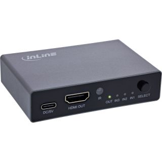 InLine® HDMI Switch, 3-fach, 8K2K@60Hz, HDCP 2.3