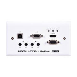 HDMI/VGA over IP Transmitter with USB/KVM Wall Plate Extender - Cypress CH-U331TXWPUK