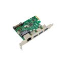 InLine® Combokarte Gigabit Netzwerk und USB 3.2...