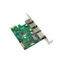 InLine® Combokarte Gigabit Netzwerk und USB 3.2 Gen.1, 1x RJ45, 3x USB-A