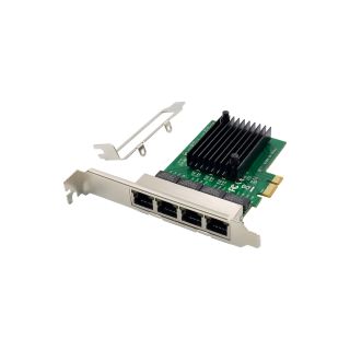 InLine® Quad Gigabit Netzwerkkarte, 4x RJ45 1 Gb/s, PCIe x1
