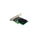 InLine® Quad Gigabit Netzwerkkarte, 4x RJ45 1 Gb/s, PCIe x1