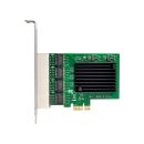 InLine® Quad Gigabit Netzwerkkarte, 4x RJ45 1 Gb/s, PCIe x1