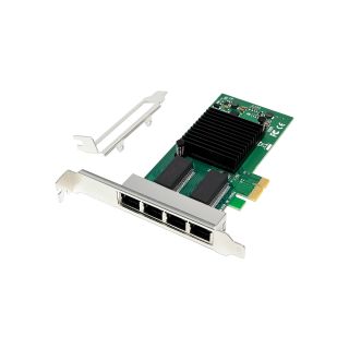 InLine® Quad Gigabit Netzwerkkarte, 4x RJ45 1 Gb/s, PCIe x1