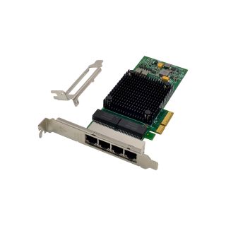 InLine® Quad Gigabit Netzwerkkarte, 4x RJ45 1 Gb/s, PCIe x4