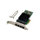 InLine® Quad Gigabit Netzwerkkarte, 4x RJ45 1 Gb/s, PCIe x4