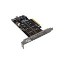 InLine® PCIe Karte zu 2x intern NVMe M.2 Key M...