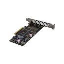 InLine® PCIe Karte zu 2x intern NVMe M.2 Key M – Bifurcation, PCIe x8