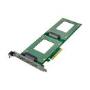 InLine® PCIe Karte zu 2x intern U.2 NVMe SFF-8639...