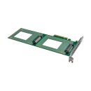InLine® PCIe Karte zu 2x intern U.2 NVMe SFF-8639...