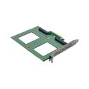 InLine® PCIe Karte zu 2x intern U.2 NVMe SFF-8639...