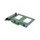 InLine® PCIe Karte zu 2x intern U.2 NVMe SFF-8639 – Bifurcation, PCIe x8, breit