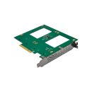 InLine® PCIe Karte zu 2x intern U.2 NVMe SFF-8639 – Bifurcation, PCIe x8, breit