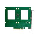 InLine® PCIe Karte zu 2x intern U.2 NVMe SFF-8639 – Bifurcation, PCIe x8, breit