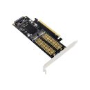 InLine® PCIe Karte x16 zu 2x M.2, 1x mSATA