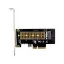InLine® PCIe Karte zu 1x intern NVMe M.2 Key M, PCIe x4