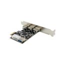 InLine® PCIe Karte, 3x+1x USB 3.2 Gen.1, Molex kompatibler 4-Pin Stromanschluss