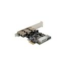 InLine® PCIe Karte, 3x+1x USB 3.2 Gen.1, Molex kompatibler 4-Pin Stromanschluss