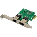 InLine® Dual Gigabit Netzwerkkarte, 2x RJ45 1Gb/s,...