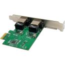 InLine® Dual Gigabit Netzwerkkarte, 2x RJ45 1Gb/s, PCIe x1, inkl. LP Slotblech