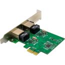 InLine® Dual Gigabit Netzwerkkarte, 2x RJ45 1Gb/s, PCIe x1, inkl. LP Slotblech